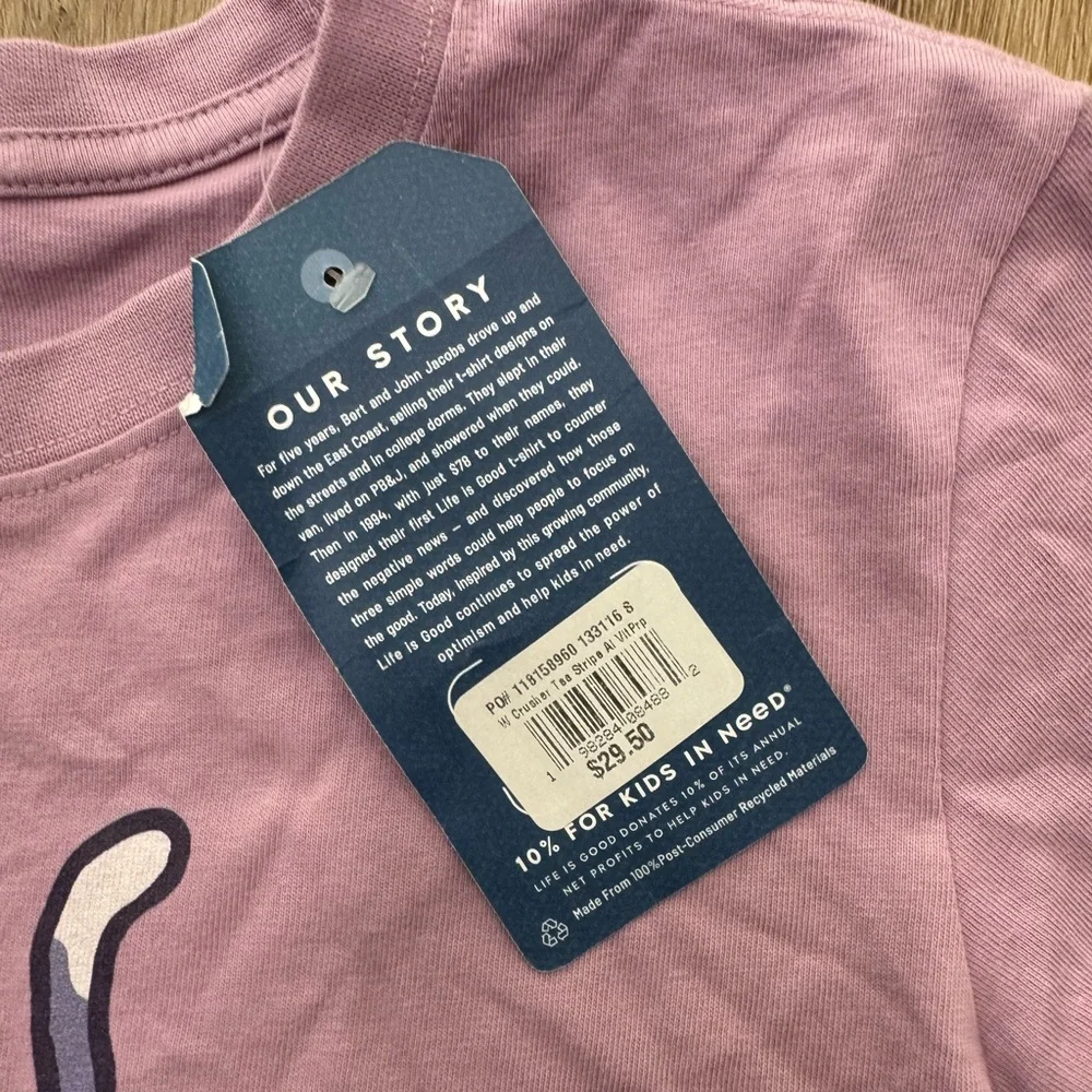 Life Is Good Lavender Cat Tee